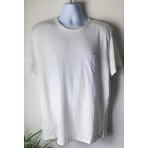 Marine Layer NWT Mens Cotton Cream White Short Sleeve T-Shirt Size Large Preppy